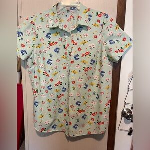 Woman Within Floral Print Blouse